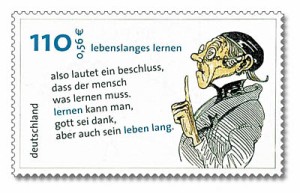 Deutsche Post AG, Sonderbriefkmarke "lebenslanges Lernen", keine Beschränkungen des Copyrights